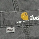 Carhartt Double Knee Carpenter Trousers - 36W 34L Grey Cotton