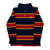 Age 3 Polo By Ralph Lauren Striped Polo Shirt - 2XS Navy Cotton