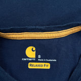 Carhartt T-Shirt - Small Navy Cotton