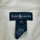 Age 10-11 Ralph Lauren Shirt - Medium Cream Cotton