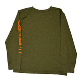 Age 8-10 Carhartt Long Sleeve T-Shirt - Small Green Cotton