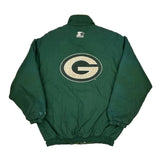 Green Bay Packers Starter Football Jacket - Medium Yellow Polyester