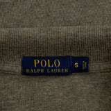 Polo By Ralph Lauren 1/4 Zip - Small Brown Cotton