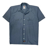 Dickies Short Sleeve Shirt - Medium Blue Cotton Blend