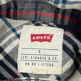 Levis Checked Flannel Shirt - Small Multicoloured Cotton