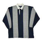 Windsor Rugby Club Striped Rugby Shirt - 2XL Gray Cotton