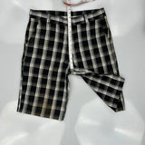 Dickies Checked Shorts - 32W 11L Black & White Cotton