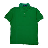 Polo By Ralph Lauren Slim Fit Polo Shirt - Large Green Cotton