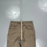 Carhartt Carpenter Trousers - 34W 30L Khaki Cotton