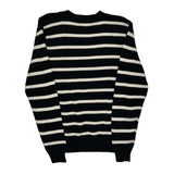 Polo By Ralph Lauren Striped Sweater - Large Black & White Cotton