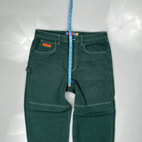 Hip Hop Empyre Double Knee Carpenter Trousers - 36W 30L Green Cotton