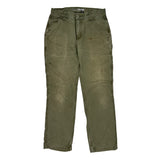 Carhartt Double Knee Carpenter Pants - 30W 30L Green Cotton