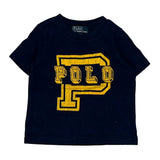 Age 9 Months Polo By Ralph Lauren College T-Shirt - 3XS Navy Cotton