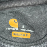 Original Fit Carhartt Hoodie - Small Gray Cotton Blend