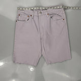 Levis Denim Shorts - 32W 10L Grey Cotton