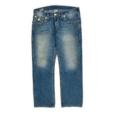 True Religion Contrast Stitch Jeans - 36W 27L Blue Cotton
