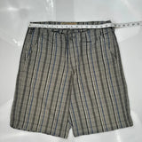 Lee Checked Shorts - 34W 9L Blue Cotton
