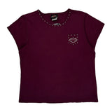 Richmond Harley Davidson Studded T-Shirt - Medium Purple Cotton
