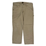 Lee Carpenter Trousers - 36W 30L Beige Cotton Blend