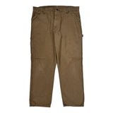 Dickies Carpenter Pants - 33W 32L Brown Cotton