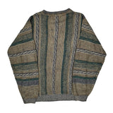 Unbranded Striped Sweater - Medium Brown Cotton Blend