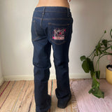 Iceberg Embroidered Jeans - 33W UK 12 Dark Wash Cotton