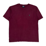 Polo By Ralph Lauren T-Shirt - Medium Burgundy Cotton