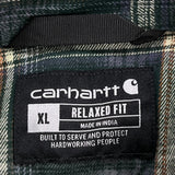 Carhartt Checked Flannel Shirt - XL Green Cotton