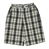 Southpole Checked Shorts - 28W 12L Black & White Cotton