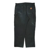 Carhartt Double Knee Carpenter Pants - 37W 32L Black Cotton