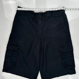 Dickies Cargo Shorts - 34W 11L Black Cotton