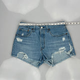Levis Denim Shorts - 31W UK 12 Light Wash Cotton