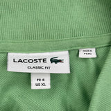 Lacoste Polo Shirt - XL Green Cotton