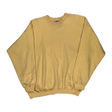 90S Blank Hanes Sweatshirt - Large Yellow Cotton