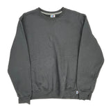 Russell Athletic Sweatshirt - Large Black Cotton Blend
