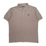 Lacoste Polo Shirt - Large Pink Cotton