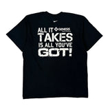 Nike T-Shirt - Medium Black Cotton