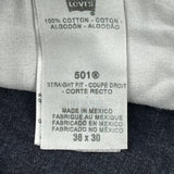 501 Levis Jeans - 36W 29L Dark Wash Cotton