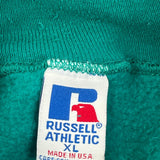 Made In USA Russell Athletic Graphic Sweatshirt - XL Green Cotton