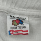 Fruit Of The Loom Graphic T-Shirt - XL White Cotton