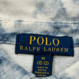 Age 8-9 Polo By Ralph Lauren Tie-Dye Polo Shirt - Medium Blue Cotton