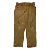 Dickies Carpenter Trousers - 33W 32L Brown Cotton