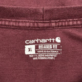 Carhartt T-Shirt - XL Burgundy Cotton