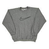 Nike Sweatshirt - Large Grey Cotton Blend
