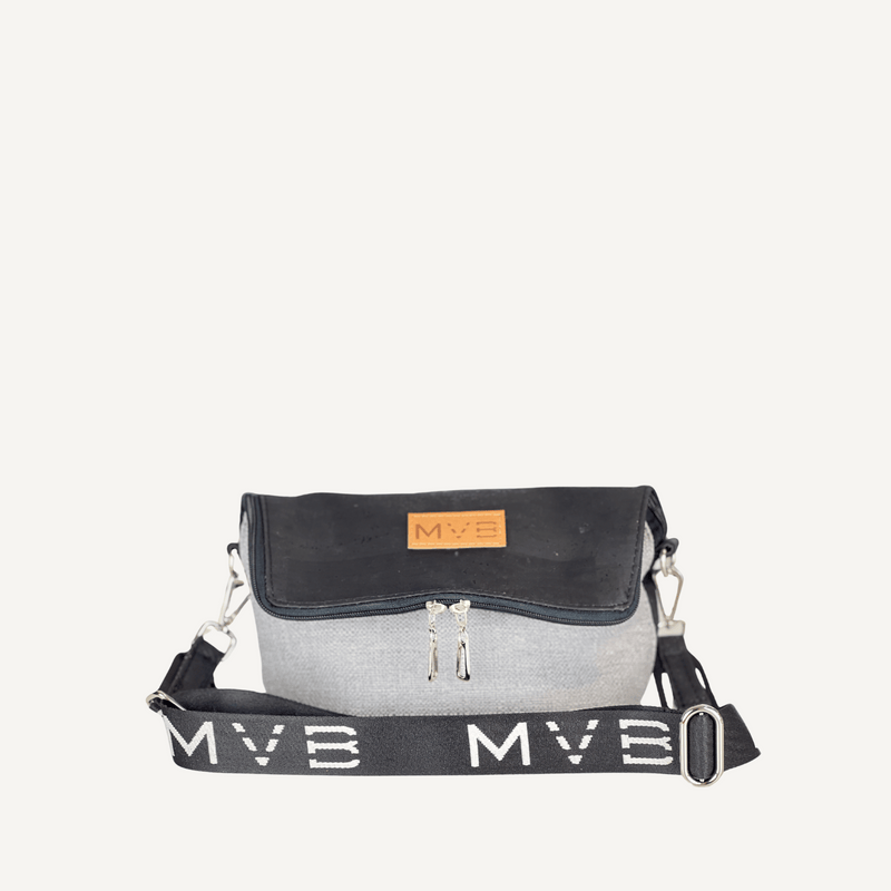 Double-Sided Crossbody Flop Bag soft ash