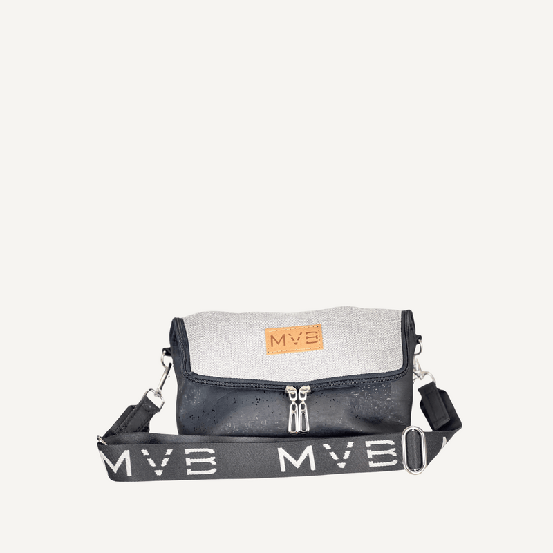 Double-Sided Crossbody Flop Bag soft ash