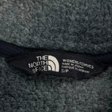 The North Face Checked Fleece Jacket - Small Grey Polyester