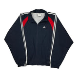 Adidas Striped Track Jacket - 2XL Navy Polyester