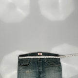 501 Levis Jeans - 38W 32L Light Wash Cotton
