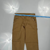 Wrangler Carpenter Trousers - 30W 32L Brown Cotton